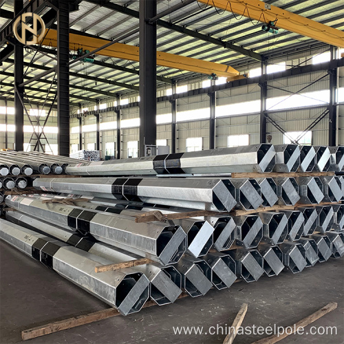 11m Galvanized Octagonal Electrical Steel Pole